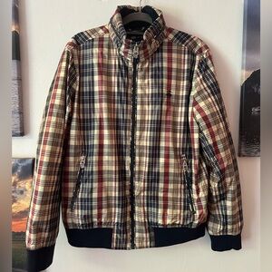 Brooks Brothers Printed Nylon Bomber Jacket